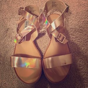 Steve Madden gold metallic sandal